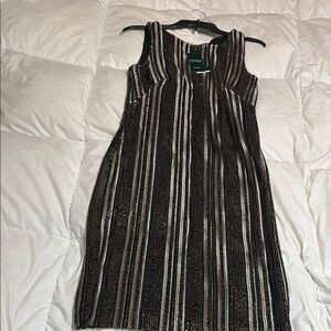 Black and Silver Striped Dress